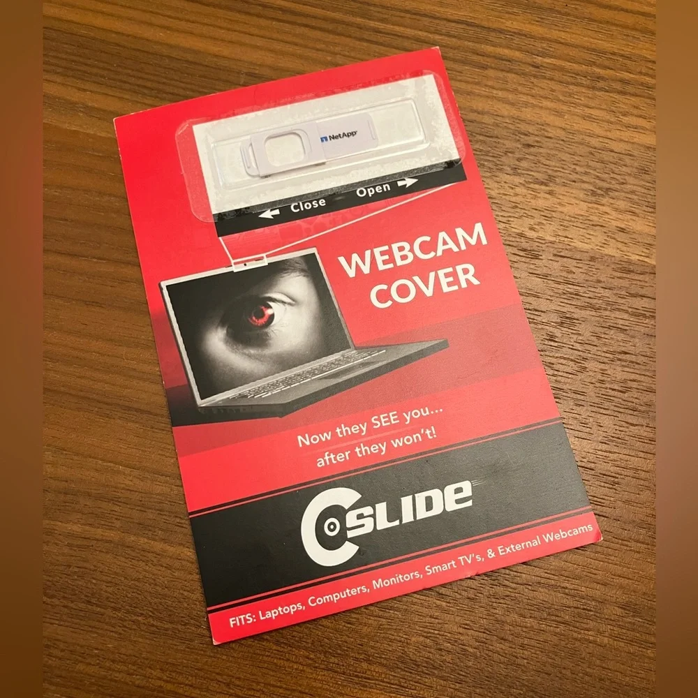 C-Slide Webcam Cover for Laptops, Computers, Monitors & External Webcams, White